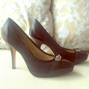 Coach black stiletto heels size 6.5
